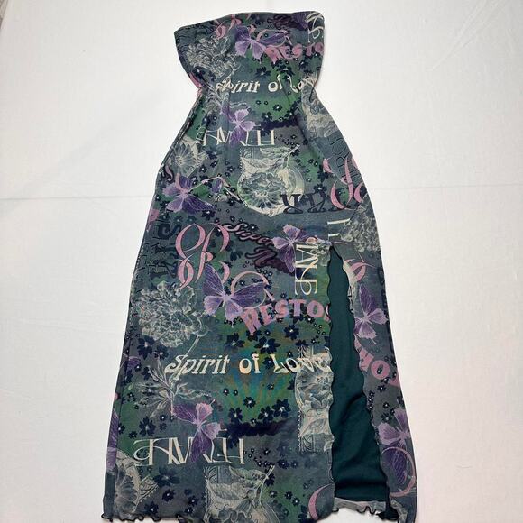 Urban OutFitters Size Small Vintage Long Sleeveless Slit Maxi Dress - Picture 4 of 6